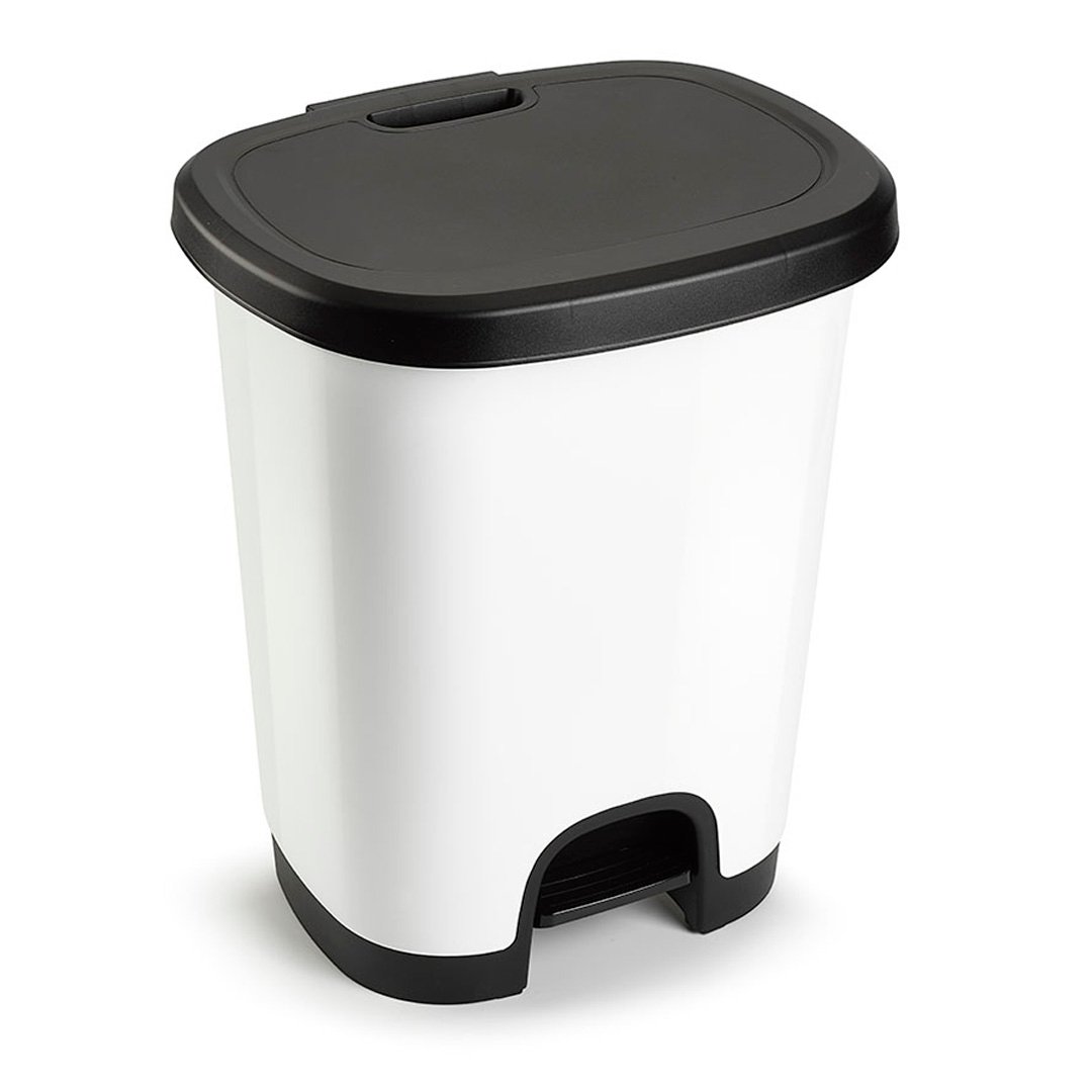 Cubo de Basura con Pedal 18L y 27L | Papelera Plástica Resistente y Decorativa | Hecho en España | Higiénica, Duradera y Fácil de Limpiar - Imagen 3