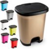 Cubo de basura con pedal 27L 18L resistente y decorativo en varios colores