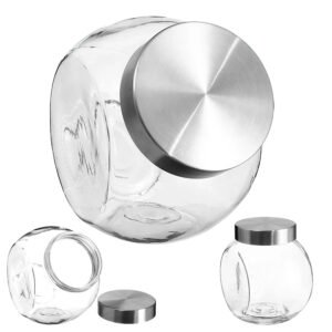 Tarro de vidrio hermético con tapa metálica y ventana