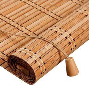 persiana bambu enrollable 90x180 natural para ventana