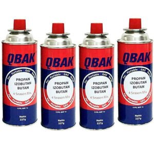 cartuchos de gas butano QBAK 227 g para soplete y camping