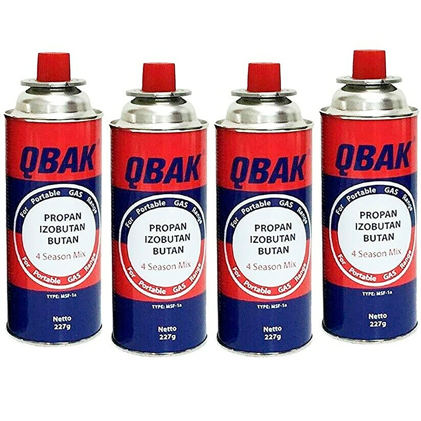 cartuchos de gas butano QBAK 227 g para soplete y camping