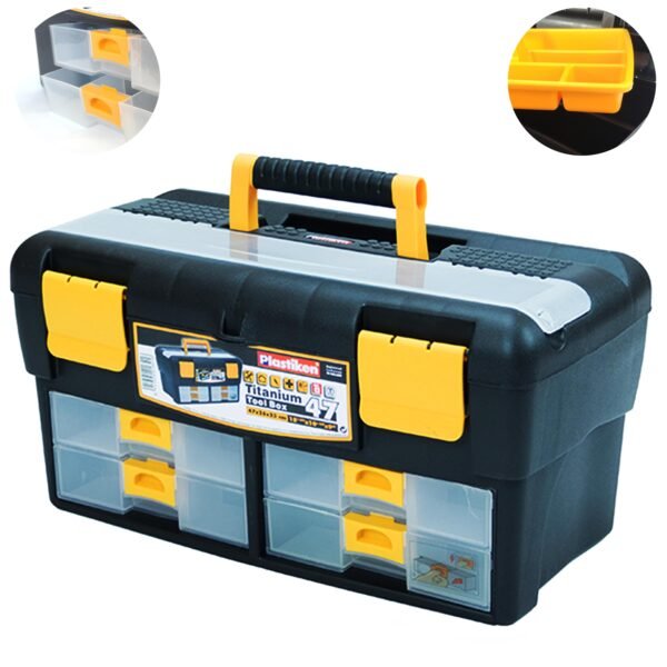 caja herramientas titanium plastiken 42x23x22 resistente