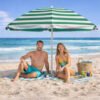 sombrilla playa 200 cm upf 50 inclinable Verde