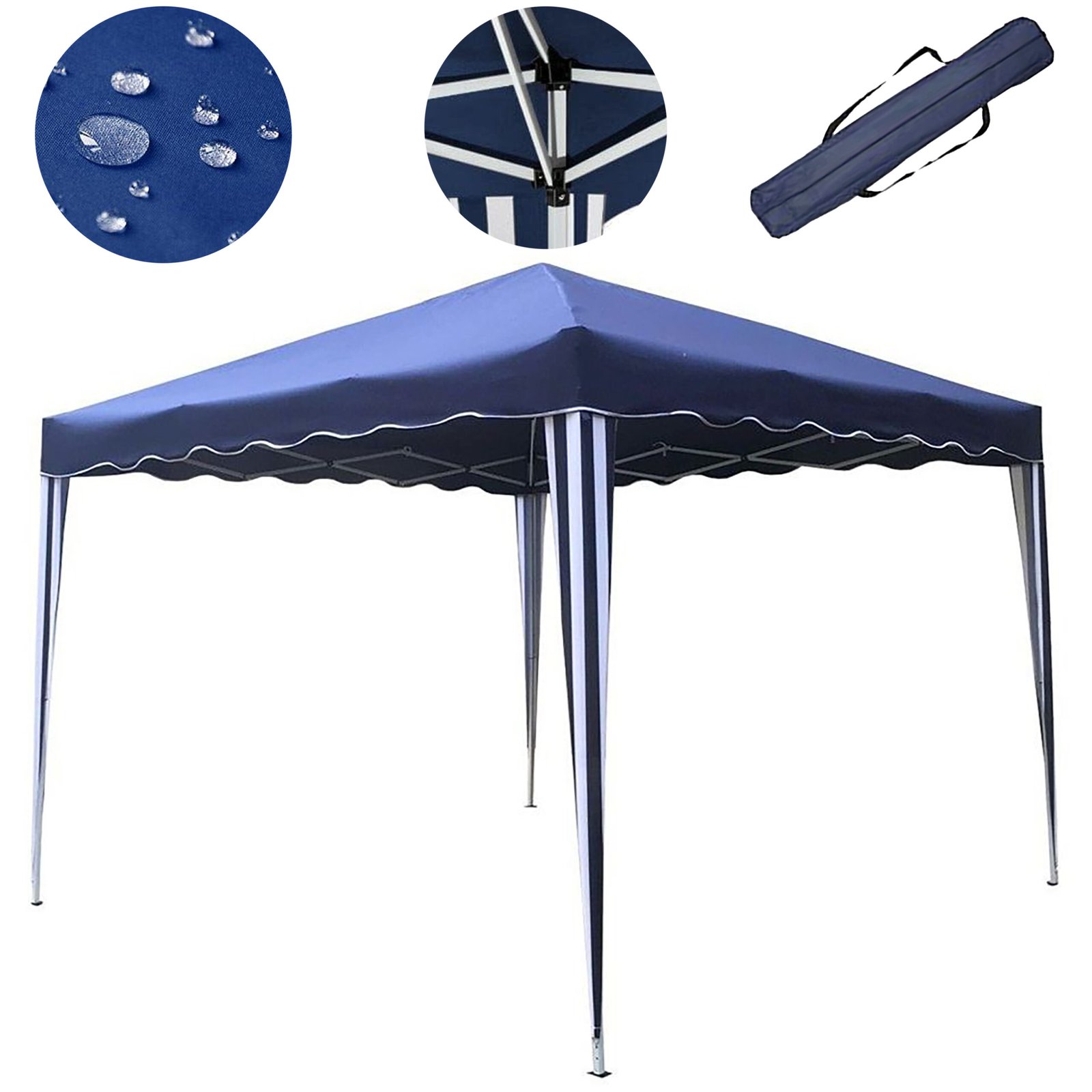 pérgola plegable jardín 3x3 impermeable