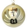 Bola de Navidad decorativa de gran tamaño color oro brillante de 20 cm para árbol navideño en MegaSharkCo.