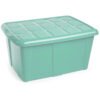 Caja de almacenamiento de 60 litros en color verde palo de MegaSharkCo.
