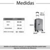 Dimensiones y medidas de maleta de cabina 55cm equipaje de mano permitido