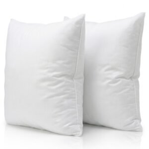 Pack de dos rellenos de cojín grandes de 50x50 cm blancos y esponjosos para decoración del hogar en MegaSharkCo.