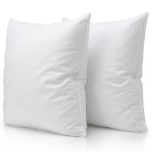 Set de dos rellenos de cojín extragrandes de 60x60 cm blancos para sofás y salas de estar en MegaSharkCo.