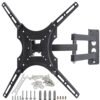 Soporte de pared para televisión con el kit completo de tornillos, tacos de anclaje y herramientas incluidos