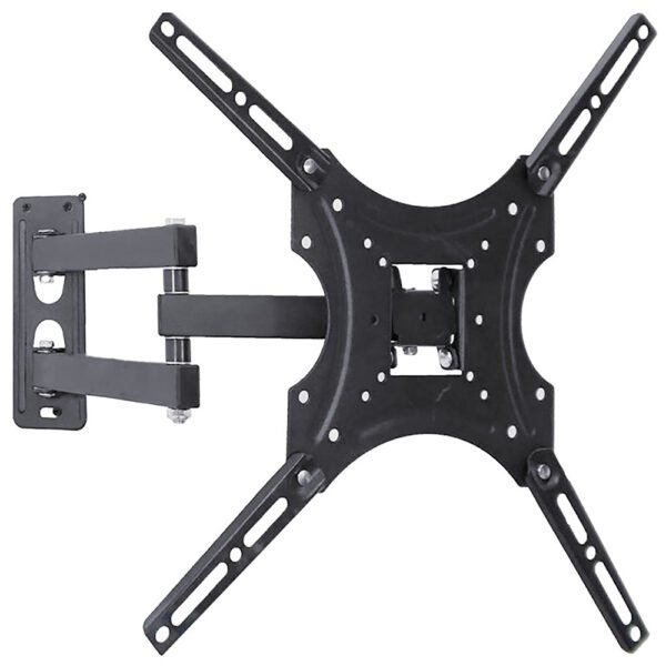Soporte de pared para televisión y monitor de 32 a 55 pulgadas sobre fondo blanco