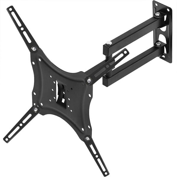 Vista superior del brazo articulado plegado del soporte de pared